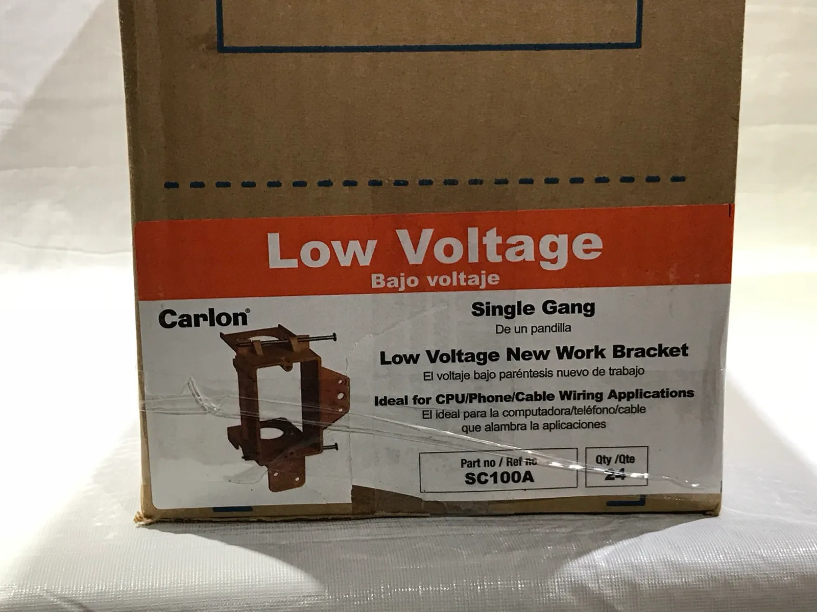 Carlon SC100RR 1-Gang Low-Voltage Old Work Bracket - Gallery Image 2