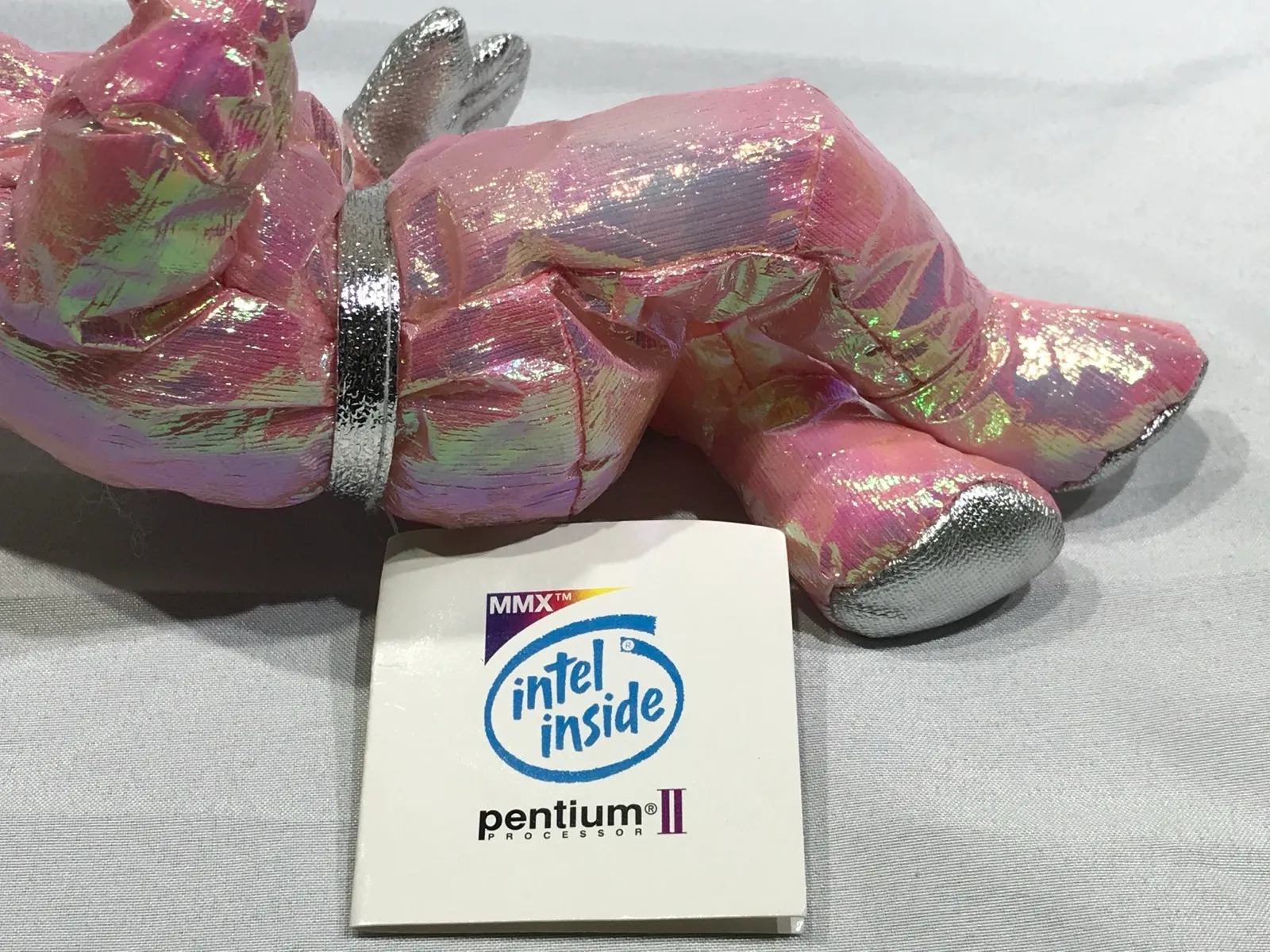 Intel Pentium II BunnyPeople Collectible Plush Toy Iridescent Pink - Gallery Image 7